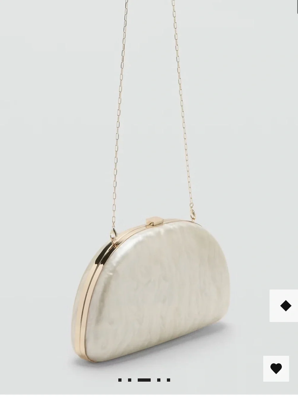 Mango PEARL-EFFECT CLUTCH BAG